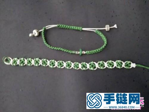 蜡线春意绳编手链的编织方法