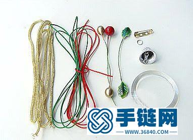 中国结编织制作的圣诞胸针图解