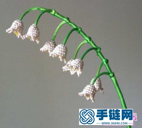 用中国结制作的铃兰花的方法教程