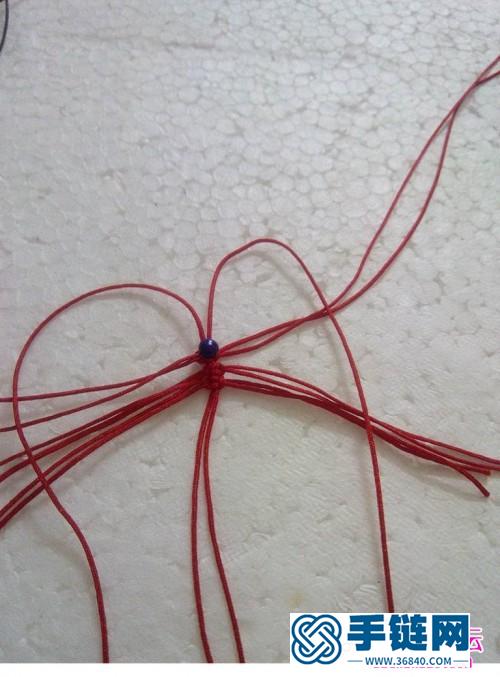 绳编花样蜻蜓饰品的方法