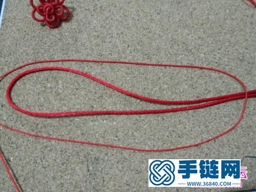 中国结花朵手链的编织步骤图