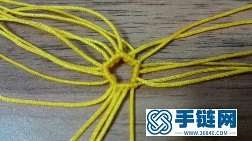 中国结编织双层五角手绳教程