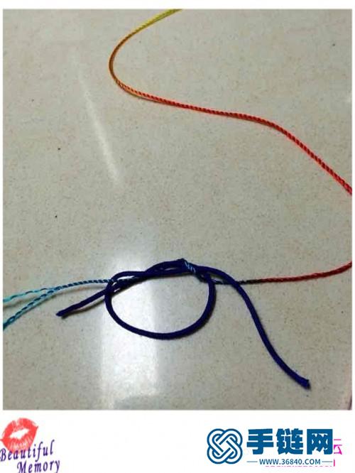 玉线红绳脚链的制作方法