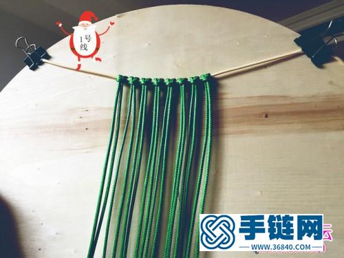 绳编小树挂件/杯垫的制作步骤图