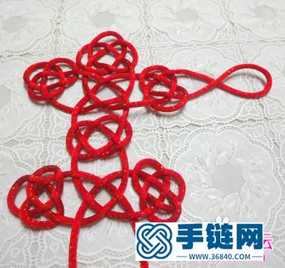 编结中国结红双“囍”字图解