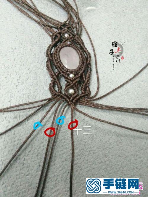 玉线包石手环的制作方法