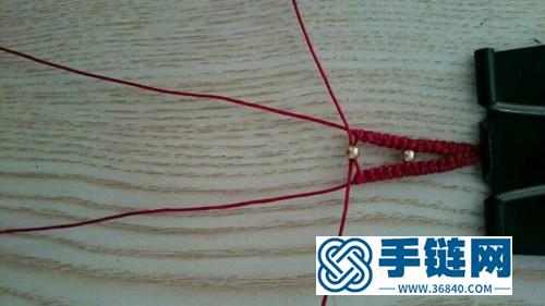中国结编织银珠手链的方法图解