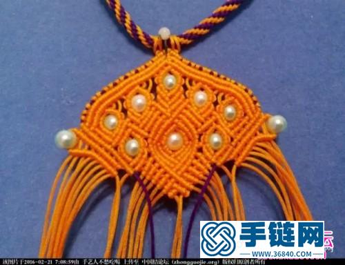 中国结编织印度风串珠项链教程