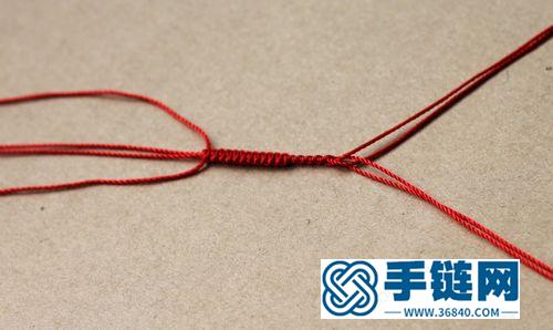 平安扣编条红绳项链的制作方法