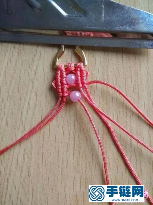 斜卷结串珠手链的制作方法