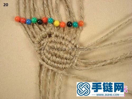 中国结编织串珠贝壳图案的方法教程