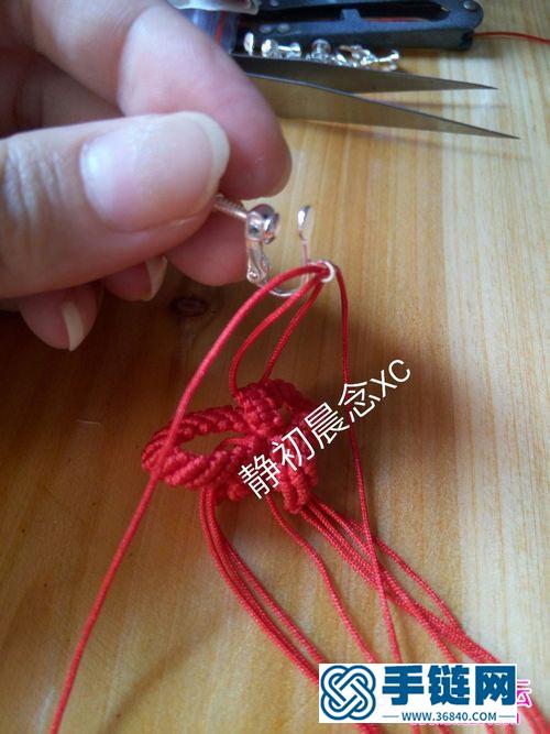 中国结编织蝴蝶耳环的步骤图解