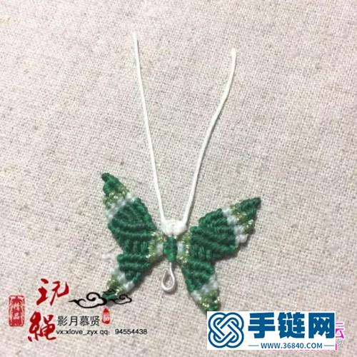 绳编蝴蝶书签的制作步骤图