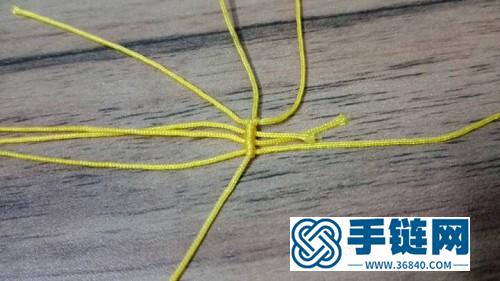 中国结编织双层五角手绳教程