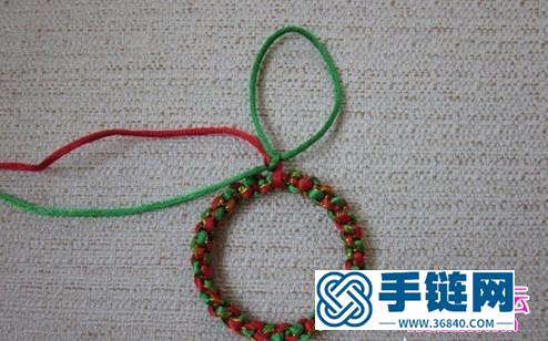 中国结平结制作美丽的圣诞环装饰图解