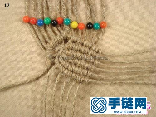 中国结编织串珠贝壳图案的方法教程