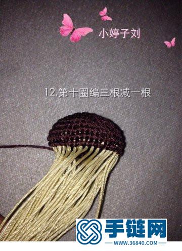 中国结编织制作的香菇