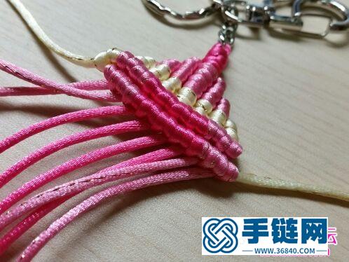 中国结绳编大虾钥匙链步骤图片