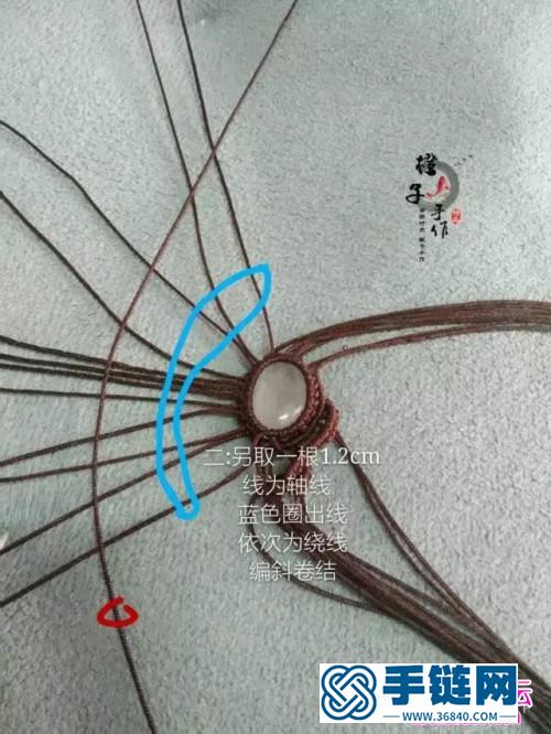 玉线包石头手镯的制作方法