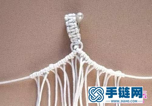 中国结编织镂空蕾丝钻石菱形挂件图解