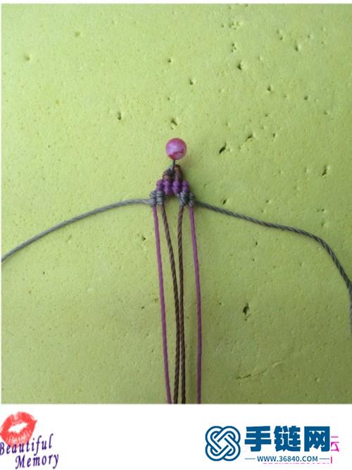 绳编七彩六角星耳环的制作方法