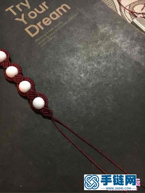 玉线砗久磲串珠手链的详细编织教程