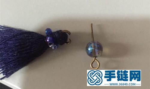 米珠、铜丝、水晶珠制作异域风格流苏耳环的方法