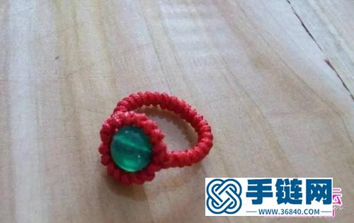 中国结编织玛瑙戒指的方法教程