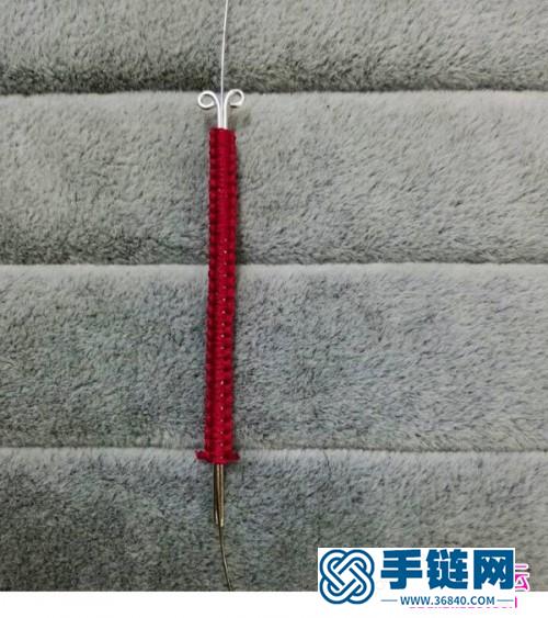 中国结+绕线制作的串珠戒指教程
