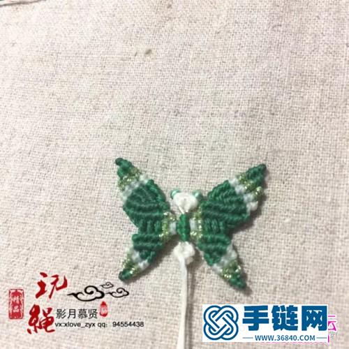 绳编蝴蝶书签的制作步骤图