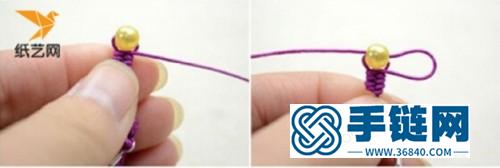 中国结串珠耳环的制作图解