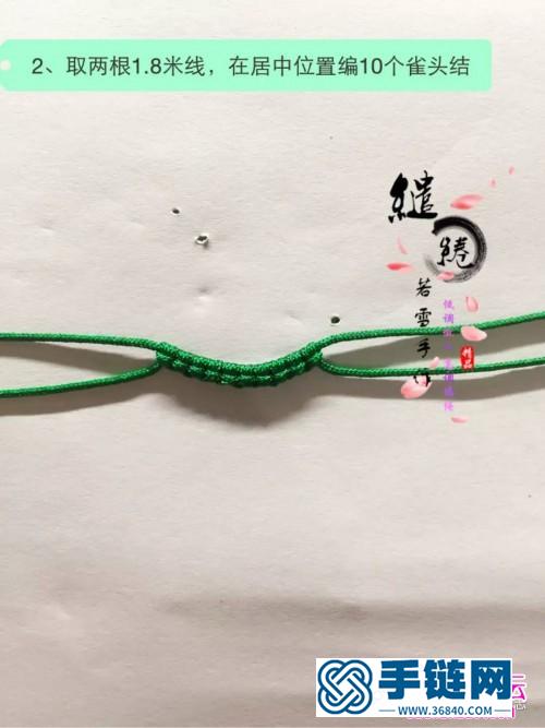绳编气质青藤项链的详细编制步骤图