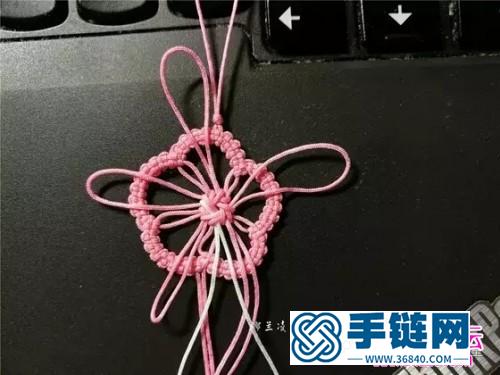 用绳编樱花书签的方法