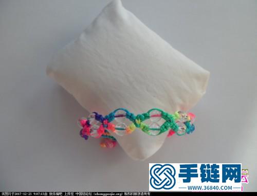 教你平结、雀头结组合串珠手绳的制作教程