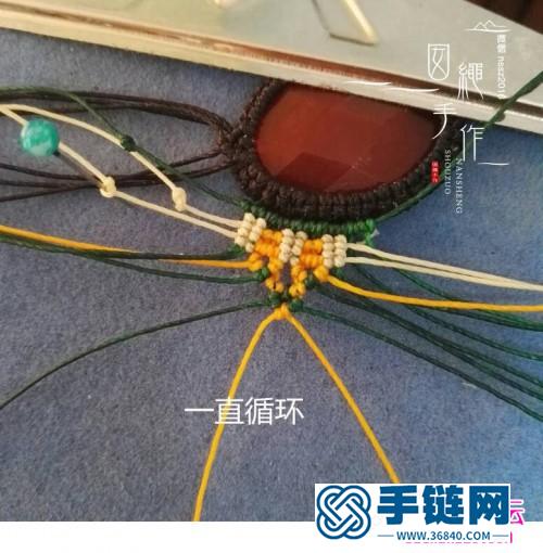 中国结编织花轮吊坠教程