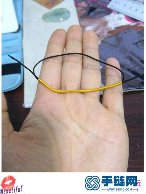 线圈项链绳的制作方法