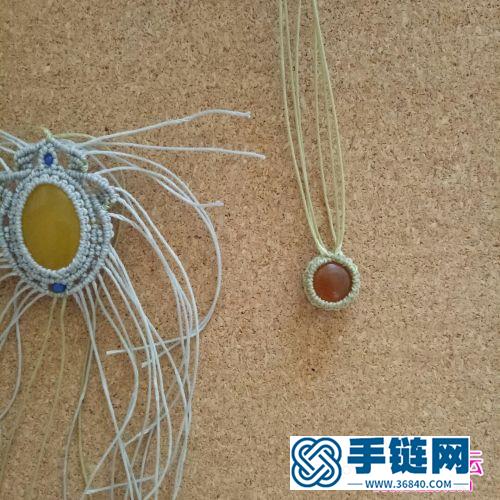 南美蜡线制作的飞翔之羽项链教程