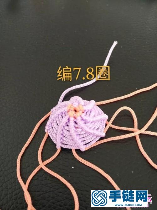 绳编风铃式挂件的制作图解