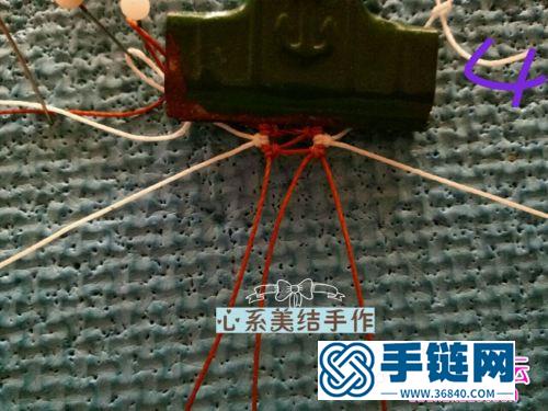 双色蜡线包石头吊坠制作教程