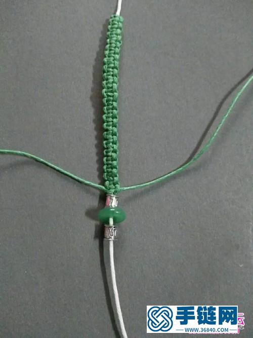 蜡线春意绳编手链的编织方法