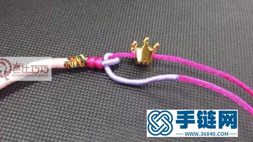 中国结编织金饰手绳的方法图解