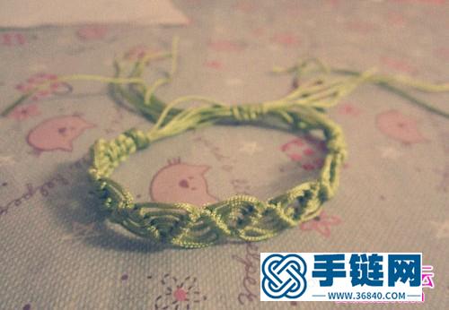 绳编绿色手链的方法