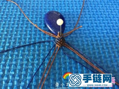 简款挂石吊坠挂绳的详细编织图解