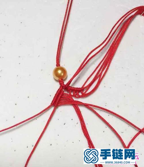 中国结羽韵恋花吊坠的详细制作教程