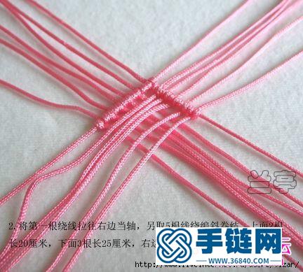 中国结斜卷结编织爱心戒指步骤图解