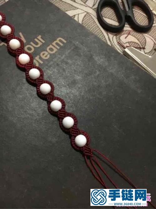 玉线砗久磲串珠手链的详细编织教程