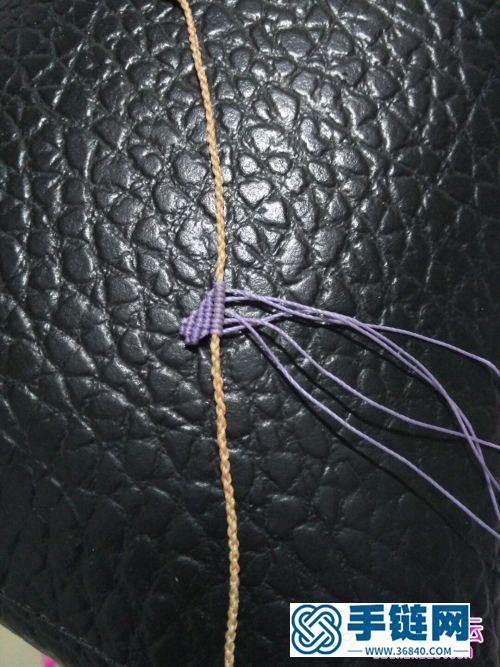 绳编心形手链的方法