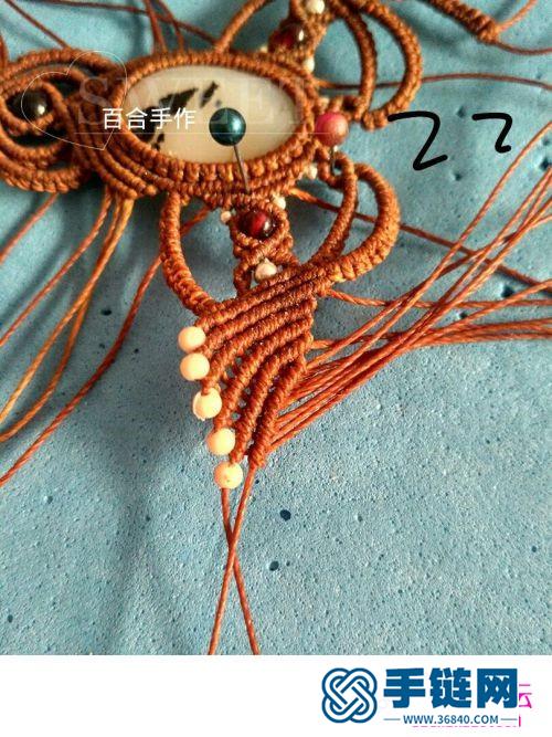 绳编天使之翼包石项链的详细制作图解