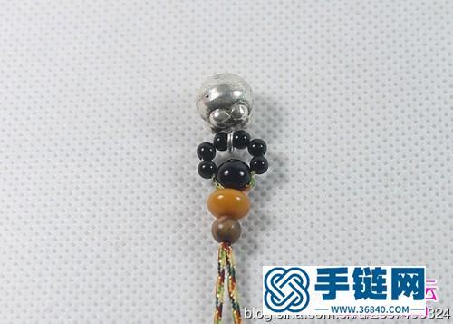 流苏银铃手机小挂饰的制作方法