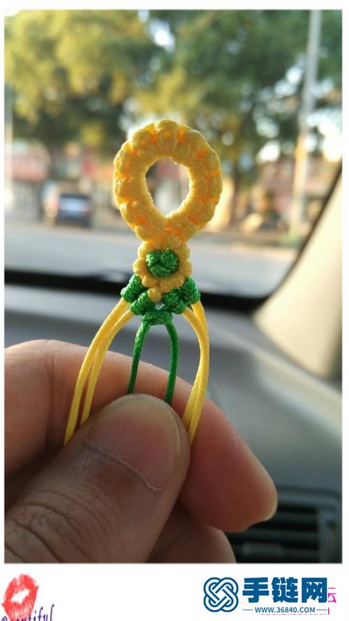 韩国蜡线葵花手镯的详细编制教程